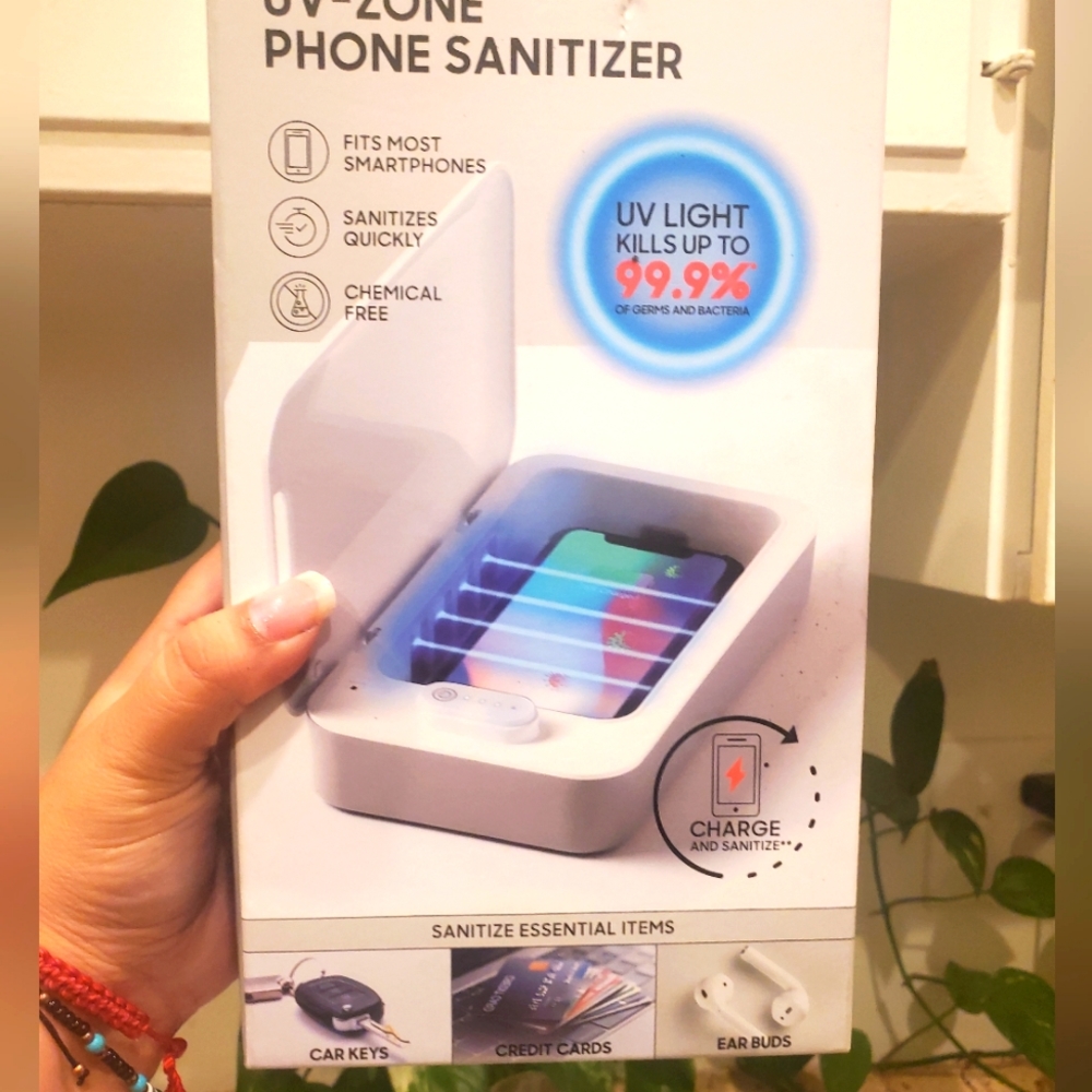 Sharper image uv phone sanitizer
